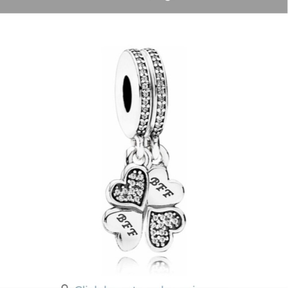 Best Friends Forever DangleRetired Sterling Silver Best Friends Forever Dangle